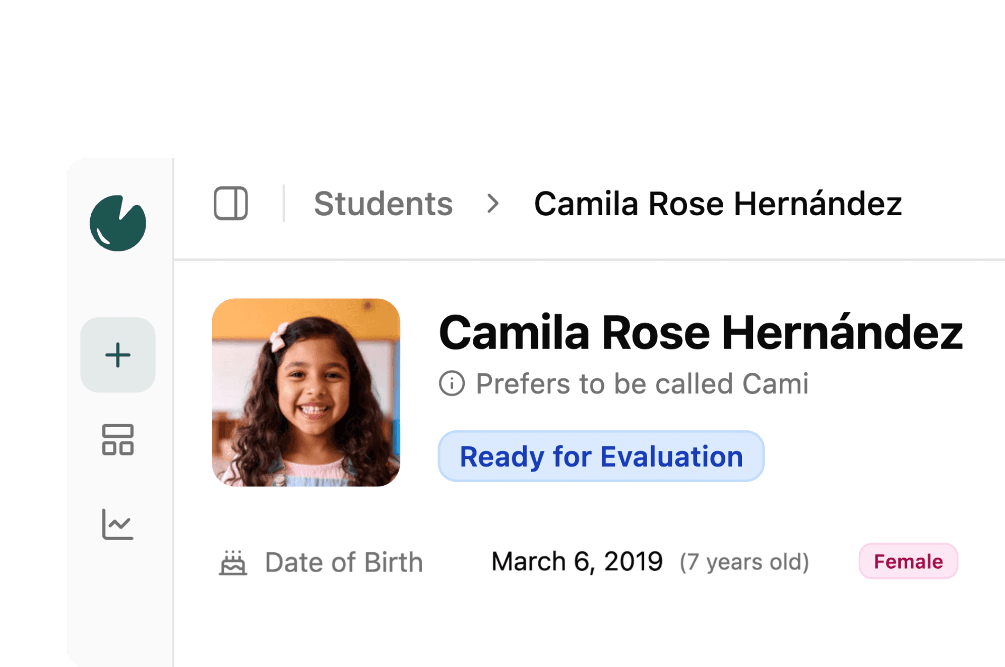 Student profile in Lilypad