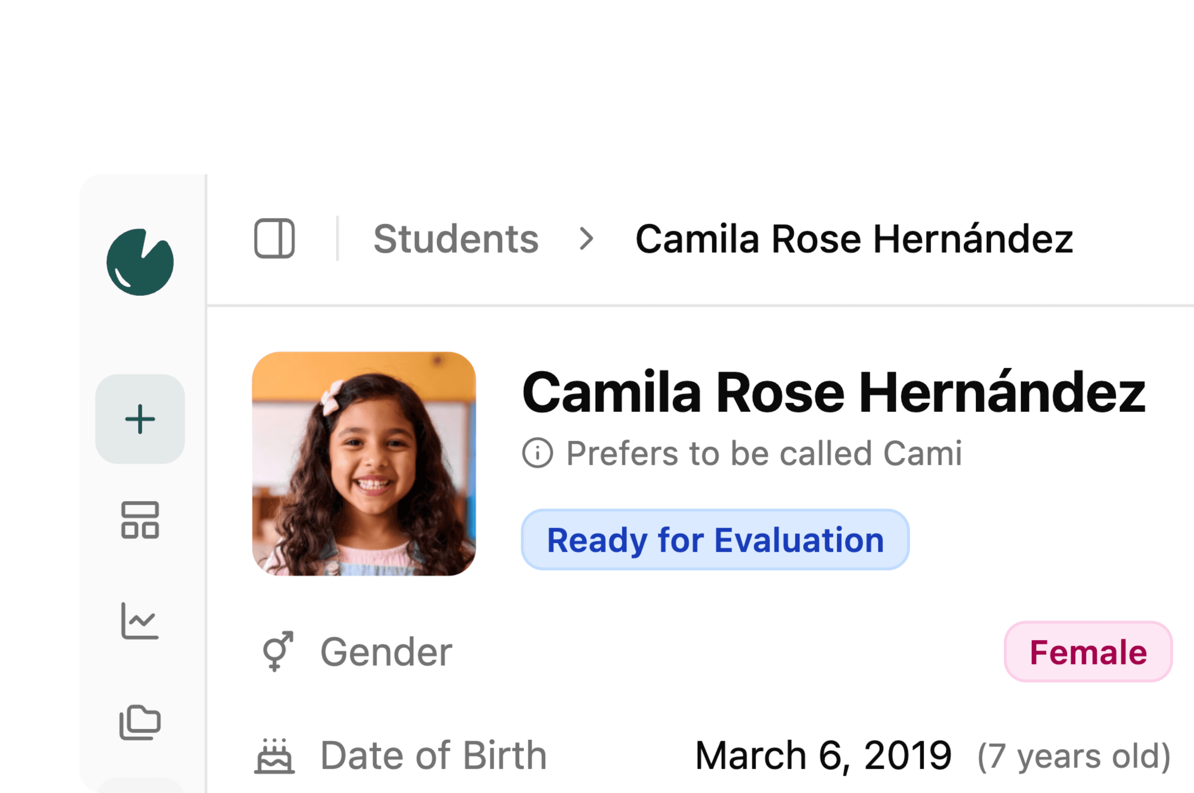 Student profile in Lilypad